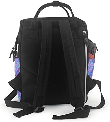 Раница-чанта за памперси на Русалка с лилава риба Везни, Многофункционална Детска чанта, Чанта за памперси за бременни, по-Голям Капацитет, Водоустойчив, здрав и Ст?