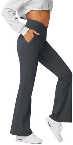 Дамски Разкроена панталони За йога HEGALY - Перекрещивающиеся Разкроена Гамаши, Мазни Меки Спортни Ежедневни Панталони