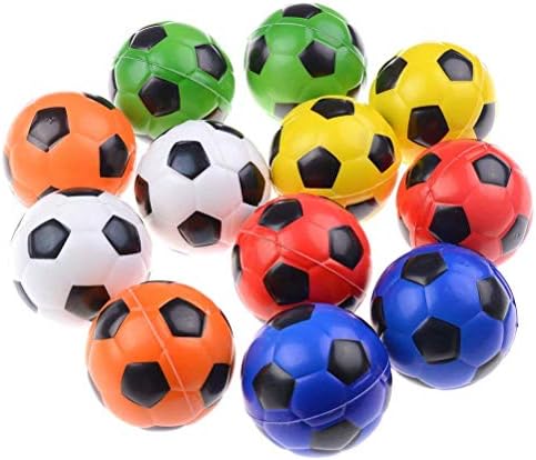 MyMagic 24 Бр Цветна Футболна Топка за облекчаване на стреса, 2,5-инчов Спортен топка за изстискване на мека пяна за