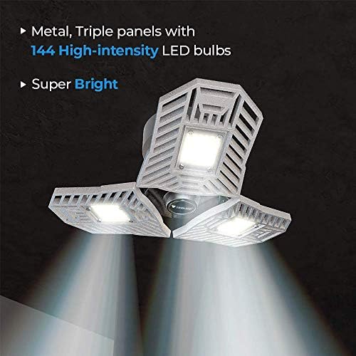 Bell + Howell TRIBURST Луксозен комплект от 6 led осветителни тела за гараж Высокоинтенсивное осветление със 144 светодиодни