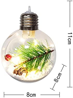 NSQFKALL Коледно Дърво Снежна топка Коледен led окачен лампа за вътрешния двор, градина, висящи лампи, оформяне на улици,