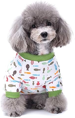 Ranphy/ Памучен Пижами за малки кучета, Мека Пижами за момчета и Момичета с участието на Кученце, Пуловер под формата
