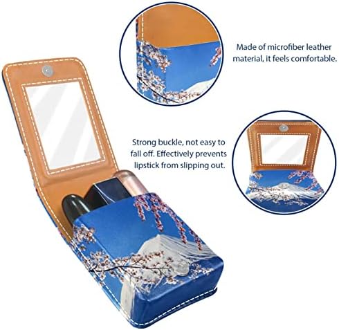 Мини-Калъф за червило с Огледало за Чантата си, Планината Фуджи с Организацията на Преносим Калъф Sakura