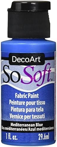 Акрилна боя за тъкани DecoArt SoSoft, 1 унция, средиземноморски син