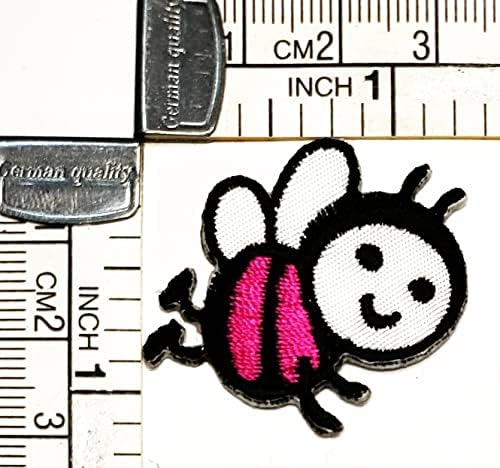 Kleenplus мини пчела шият ютия върху кръпка бродирана апликация на плавателни съдове, ръчно изработени дрехи облечи завод шапка Жан стикер розова пчела карикатура пет?