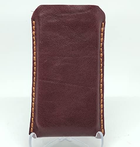 Чанта-кобур от естествена кожа за OnePlus 8 5G UW (Verizon), Калъф за телефон от естествена кожа ръчно изработени, Кожен калъф-чанта за носене на поръчка, Вертикална мека Кожен