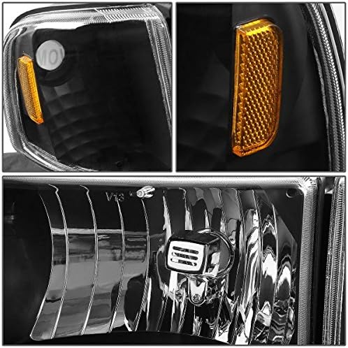 Съвместимост с Dodge Ram 2-ро поколение BR/BE Черна Перлена Ъглова Фар и ъгловата лампа + Вентилатор 9004 LED Conversion