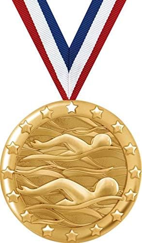 Медали по плуване - 2Златни командни медали по плуване