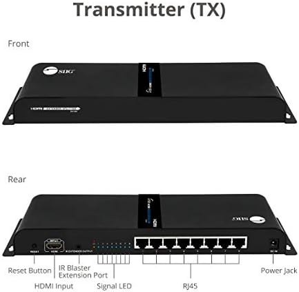 SIIG 1x8 1080p HDMI Продължавам Дърва kit за Cat6 кабел с дължина до 394 метра, HDMI 1.3, чрез ИНФРАЧЕРВЕН канал, поддръжка директно свързване TX-RX или на доминото свързване на по-голя?