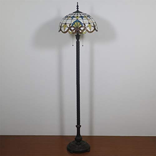 Под лампа в стил Тифани, Класически Външен лампа от Витражного стъкло в стил барок, Подова Лампа за четене височина 63