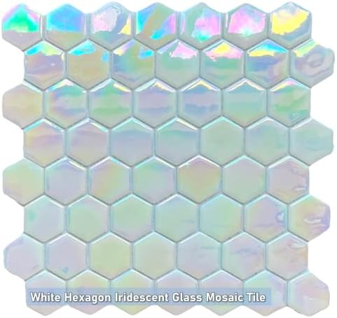 Tenedos 1,5-инчов Шестостенни Розова Мозайка плочки от Рециклирано Стъкло за пода и стените на басейна, на Гърба на Кухня,