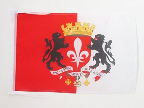 ФЛАГ AZ Флаг на Стопанските Лил 18 x 12 Кабели - Франция - Град Лил Малки знамена 30 x 45 см - Банер 18x12 инча
