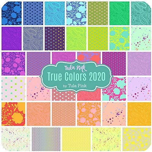 True Colors 2020 Комплект Дебел четвърт (39 броя) от Tula Pink for Free Spirit 18 x 21 инча (45,72 см x 53,34 см) от