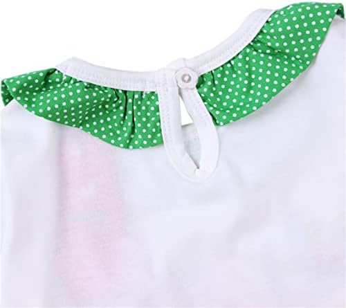 Подаръчен комплект за бебета, костюм-двойка за малки момичета, Тениска с Елени, Поздравления За Малки момичета (Бял,