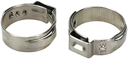 Sydien 20 броя 14,6-17,8 мм сребристи стягащи пръстени от неръждаема стомана 304, за тръбопроводи