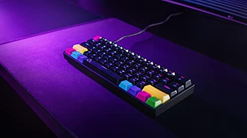 ASCENY GK61 - 60% Ръчна клавиатура с възможност за гореща замяна, с допълнителни цветни капачки за ключове, осветление
