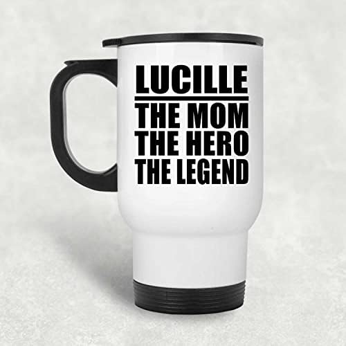 Дизайнсифи Lucille Мама Герой на Легенда, Бяла Пътна 14 унция Чаша От Неръждаема Стомана, Изолиран Чаша, Подаръци за