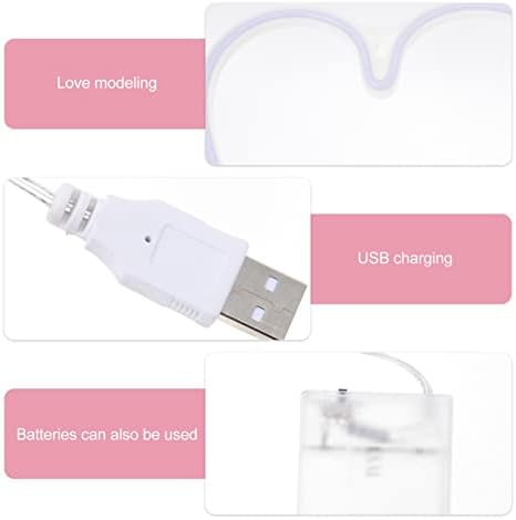 SOLUSTRE Led Неонова Светлинна Табела Love Heart Неонова реклама USB или Батерия Декоративни Неонови Лампи, Стенно Художествено