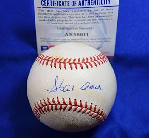Ханк Аарон PSA ДНК Coa Автограф на Националната лийг Бейзбол с Автограф на 1 - Бейзболни топки с автографи