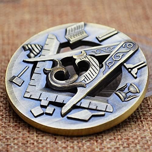 Пудовая Выдолбленная Медал Масонского Рельефного Занаяти Challenge Coin