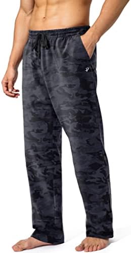 Мъжки Памучни Панталони за Йога Pudolla, Спортни Панталони за Отдих с Открит Дъното, Всекидневни Плетени Панталони за