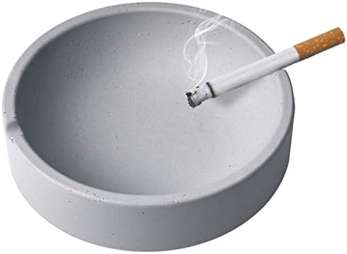 XJJZS Пепелник, Кръгъл Пепелник за и Външна Декоративна Пепелник Декоративна Големи Кръгли Гланц Пепелници за Цигари,