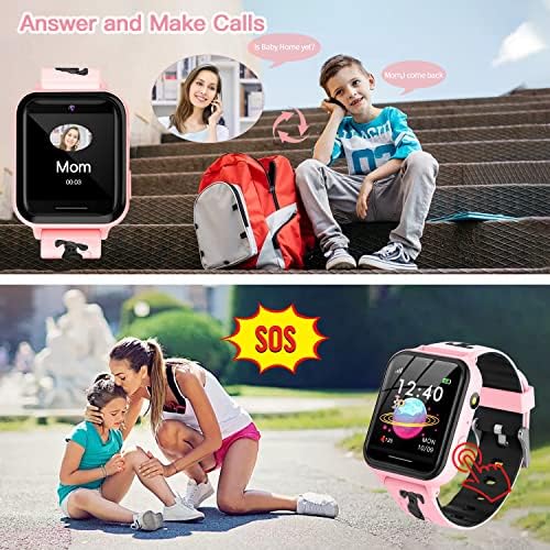 Детски умен часовник, за момчета и момичета от 3 до 14 години, Бебешки умен часовник със сензорен екран с висока разделителна