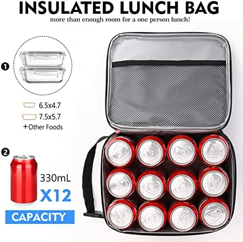 Чанта за обяд с изолация PLIKSUVER за мъже и жени, Преносими Термални Обяд-Бокс с катарама за работа и за офис, Множество