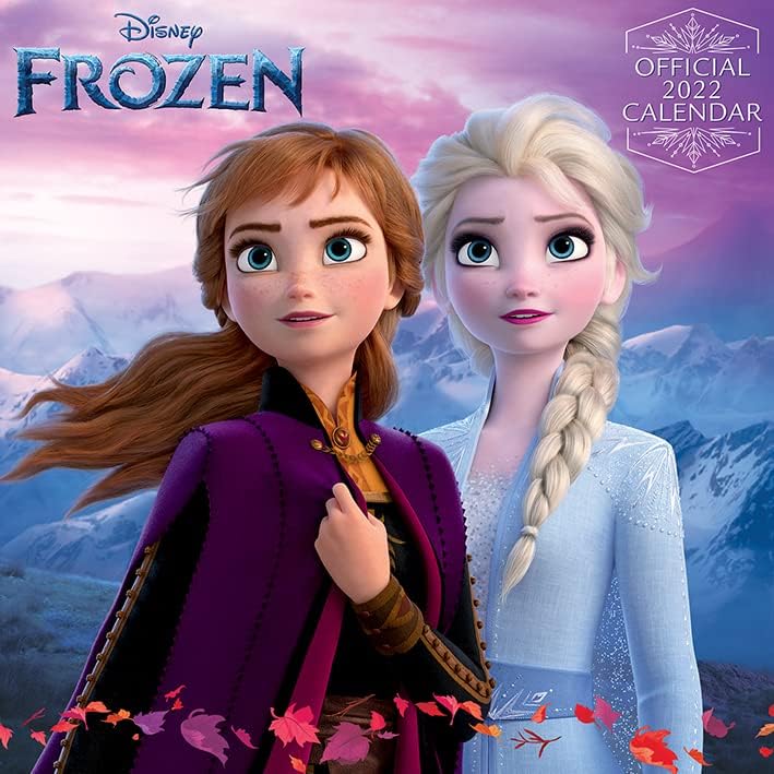 Дисни Frozen Calendar 2022 - Планер на месец за гледане на 30 см x 30 см - Официален продукт