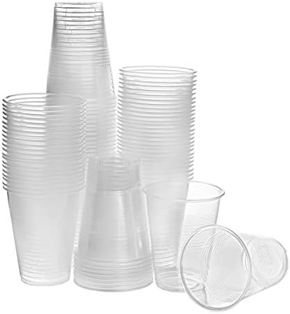 Прозрачни пластмасови чаши TashiBox на 12 унции - чаши за Еднократна употреба за партита със студена напитка (200)
