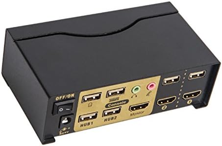 HDMI + KVM Автоматично превключва 2 входа и 1 изход 2: HDMI Порт на Дисплея на компютъра, Клавиатурата и мишката Насладете се на отдалечен разделителна способност от 1080P,