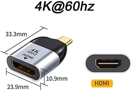 Cablecc Конвертор USB-Type C C HDMI, HDTV Адаптер 4K 60hz 1080p за Таблети, Телефони и Лаптопи