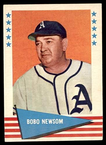 1961 Fleur 67 Бобо Newsom от Канзас Сити Атлетикс (Бейзболна картичка) EX/MT Athletics