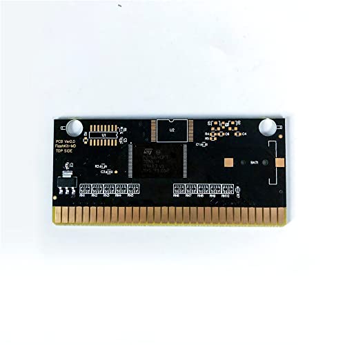 Aditi Crack Down - САЩ, Лейбъл, Flashkit MD, Безэлектродная златна печатна платка за игралната конзола Sega Genesis Megadrive