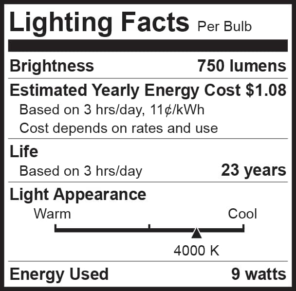 Bioluz LED 60 W Led Крушки 4000 До Студен Бял 9 W = 60 W Без Затъмнение на A19 Led Крушки 48 Бр.