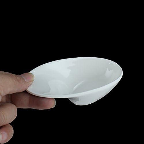 Qtqgoitem Пластмасова купа за соево масло овална форма, Бели на цвят (модел: 815 c89 77b 516 3e5)