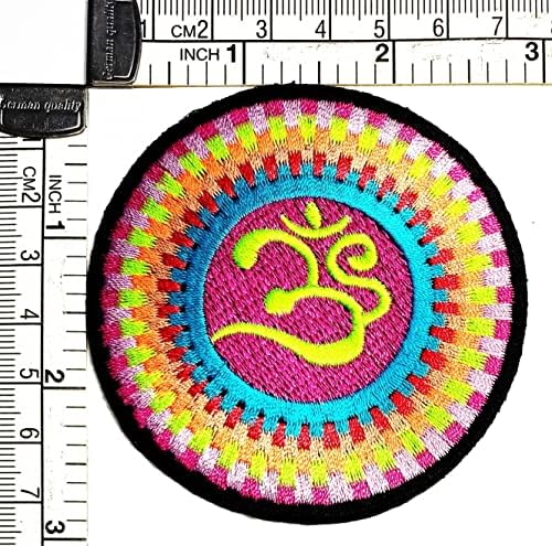 Kleenplus 3 бр. Симпатичен кръг на Дзен-будизма нашивка със знак Ом, етикети, занаяти, изкуство, шиене, ремонти, бродирани