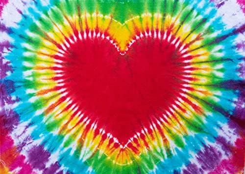 BELECO 7x5ft Текстилен Фон за вратовръзка-на боя във формата на Сърца, Преливащи Сърцето, на Фона на Влюбените, Цветна