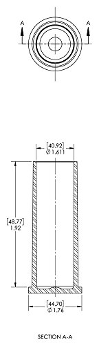 Тапи 99191519 Пластмасов Свързване на осп с дълга резба RCL-20, PE-LD, с размери резба 1 5/8, Id капсула 1,611 , дължина