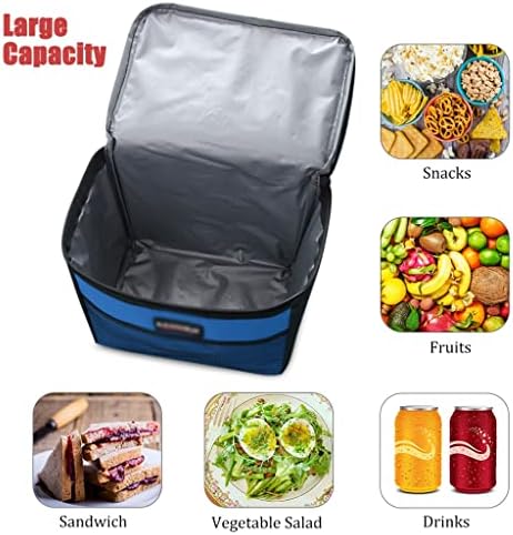 Чанта за обяд EODNSOFN, Изолиран Обяд-бокс, двупластова чанта-хладилник с Голям Капацитет, Запечатани чанта за съхранение