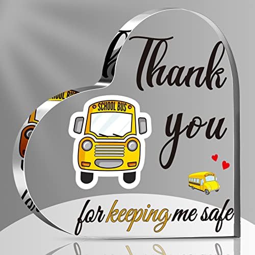Шофьор на училищен автобус Благодарствени подаръци на бала за мъже И жени, Акрилни Сърдечно Благодаря Подаръци, Подаръци