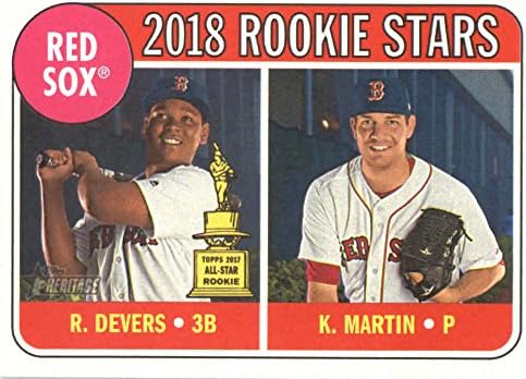 2018 Наследство 189 Кайл Мартин/Рафаел Деверс RC Red Sox Бейзбол