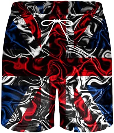 Bmisegm Спортни къси Панталони за Мъже, Мъжки 3D Дигитален Печат на Джобни Шорти с Катарама и Ревери Мъжки Настолни Шорти