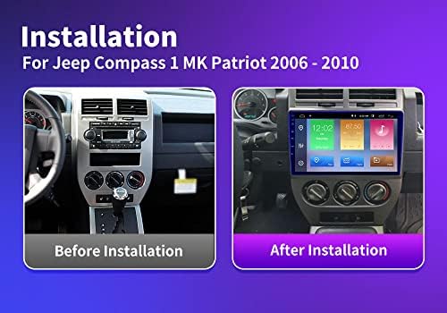 Android 12 Автомобилна Стерео Радио за Jeep Patriot, Compass 2007-2010 Вграден Безжичен Carplay Android Auto FM Bluetooth,