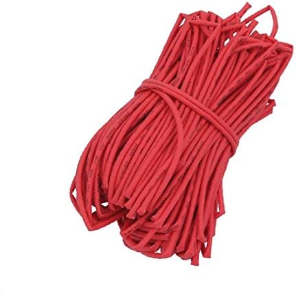 X-DREE Polyolefin пожароустойчива тръба червен цвят, с вътрешен диаметър 20 м 0,8 мм червен цвят за ремонт на кабели