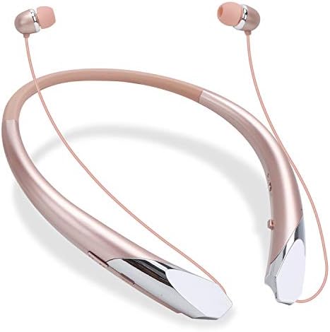 Bluetooth слушалки с Шейным Ръб, Прибиращ Безжична Слушалка, Прибиращи Слушалките с Шумопотискане, Непромокаеми стерео