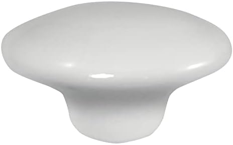 Овална Дръжка Максимална ширина Laurey 3501 Mesa Ceramic 1-3/8 Инча, Бяла