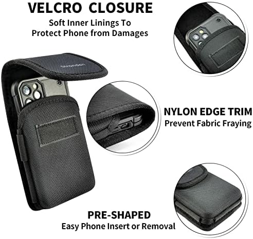 Сверхпрочная кобур Stronden за iPhone SE (2022, 2020), 11 Pro, XS, X, 8 - Военен найлонов калъф за носене на колан, тактически