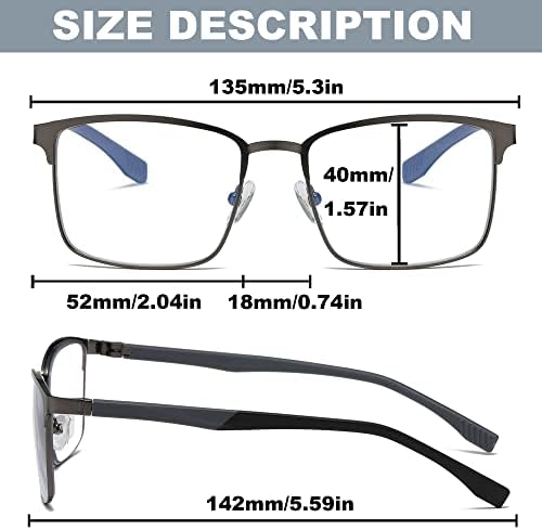 NaNaKo 3 Опаковки Прогресивно Многофокусных Очила за четене, Нападение от Синя Светлина, за мъже, Компютърни Ридеры в