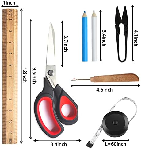 Ножица за плат Индивидуални шевни ножици-ножици с глава 9,5 инча за рязане на тъкани професионални ультраострые ножици